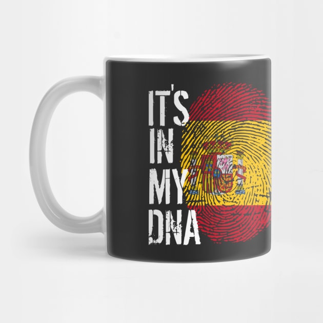 Spain Flag Fingerprint My Story DNA Spanish by Your Culture & Merch